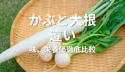かぶと大根の違いは？味、栄養価、おすすめの食べ方を徹底比較！