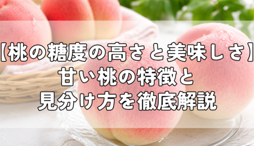 【桃の糖度の高さと美味しさ】甘い桃の特徴と見分け方やおいしく食べる方法まで徹底解説