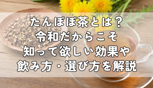 たんぽぽ茶とは？令和だからこそ知って欲しい効果や飲み方・選び方を解説